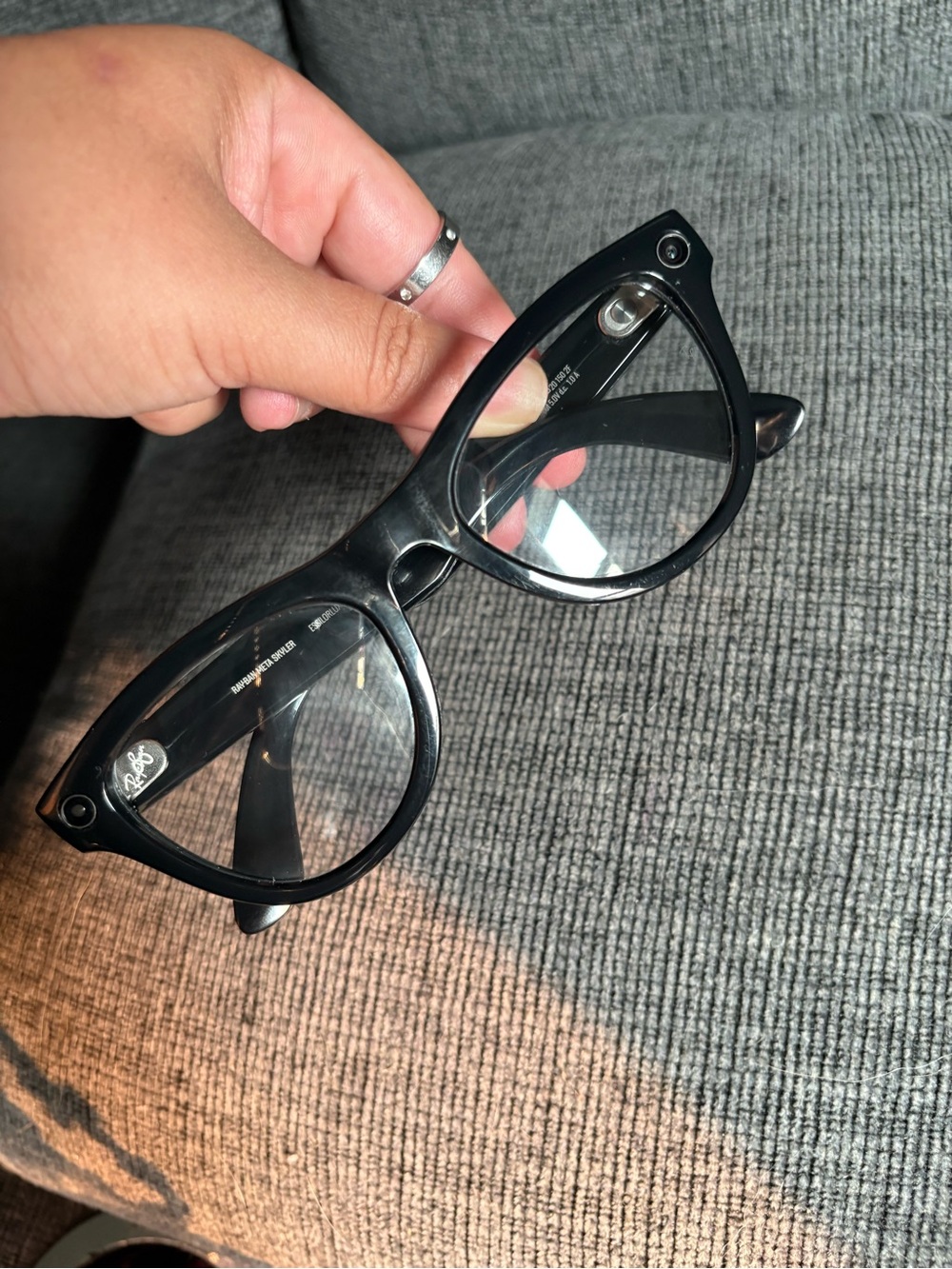 Ray-Ban Meta Skyler Gen 1 RW4010 Smart Glasses Cerulean Blue Transitions® - Picture 6 of 8